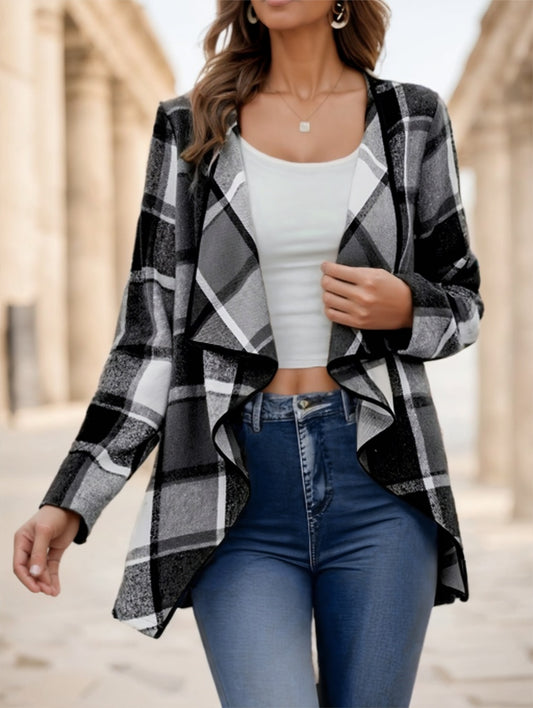 Women'S Plaid Trench Coat