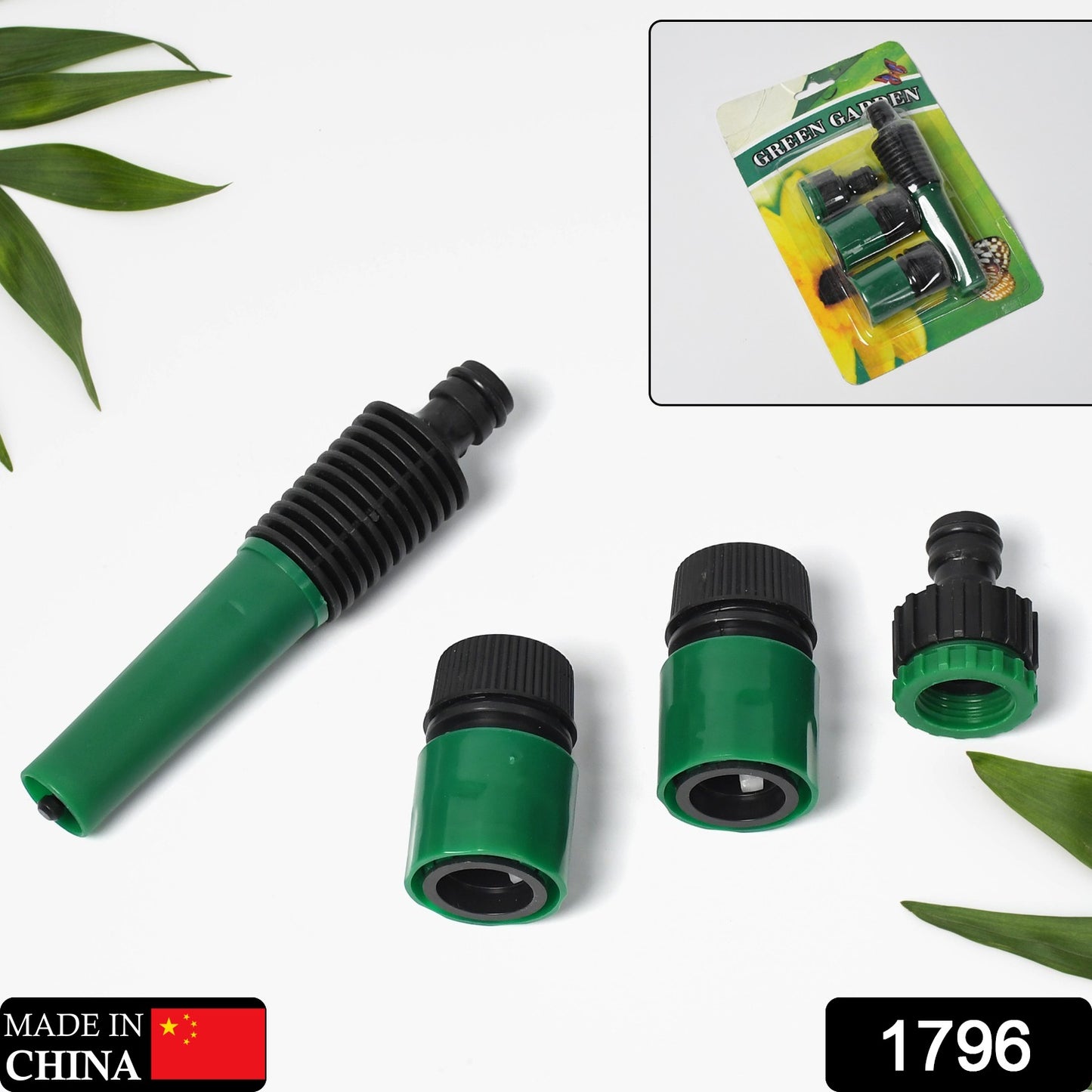 1796 Water Hose Pipe Tap Nozzle Connector Set Fitting Adapter Hose Lock Garden Water Hose Pipe Tap Nozzle