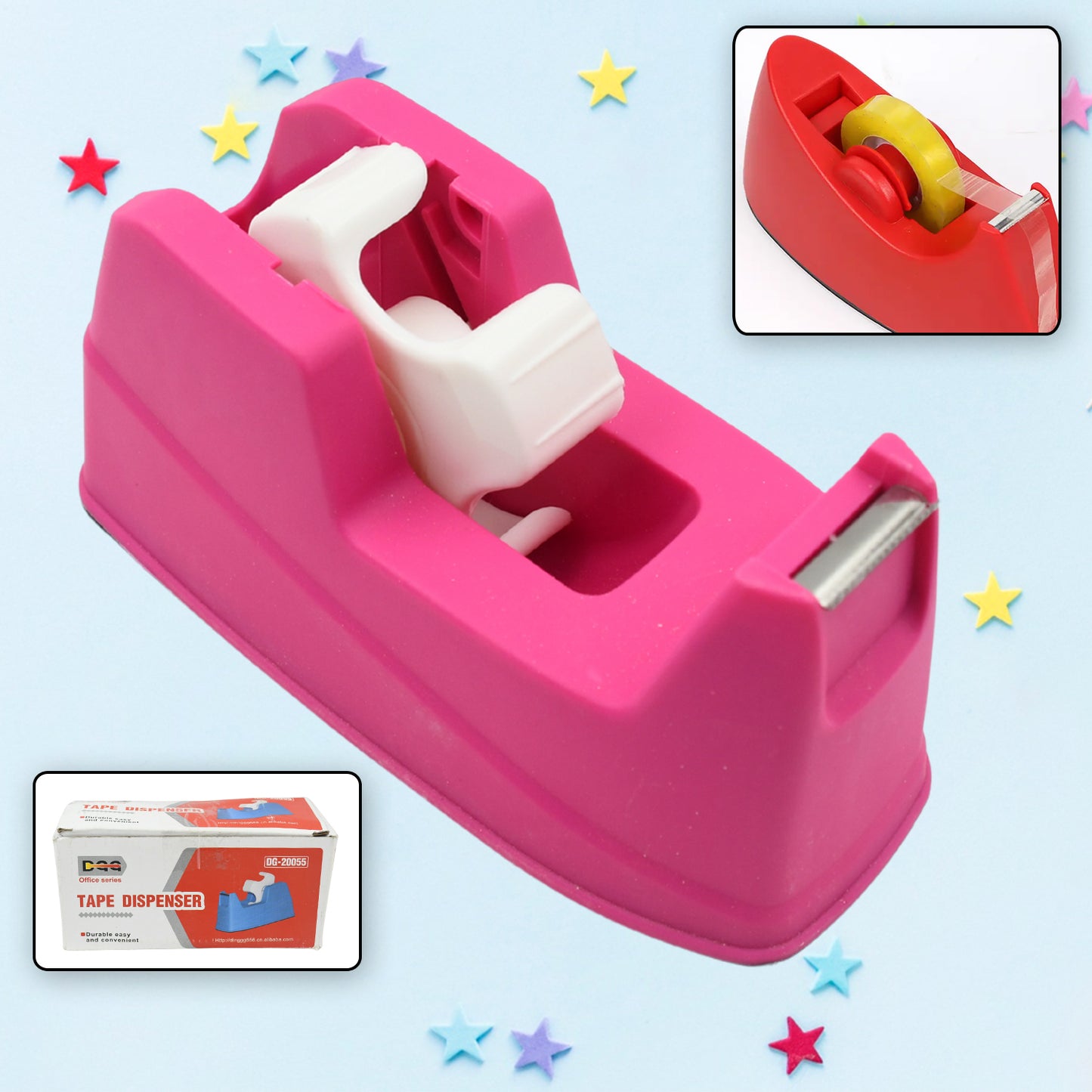 9506 Plastic Tape Dispenser Cutter For Home Office Use Tape Dispenser For Stationary Tape Cutter Packaging Tape (1 Pc  631 Gm)