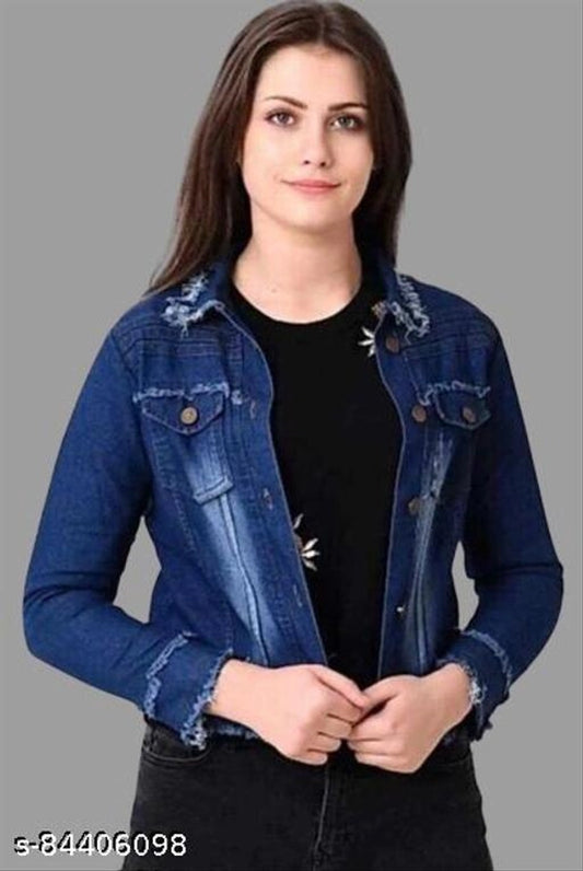 Denim Jacket for Women (Blue, S)