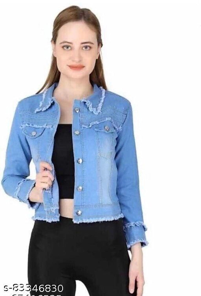 Denim Jacket for Women (Blue, S)