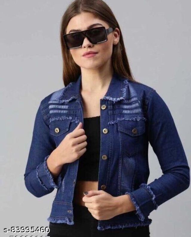 Denim Jacket for Women (Blue, S)