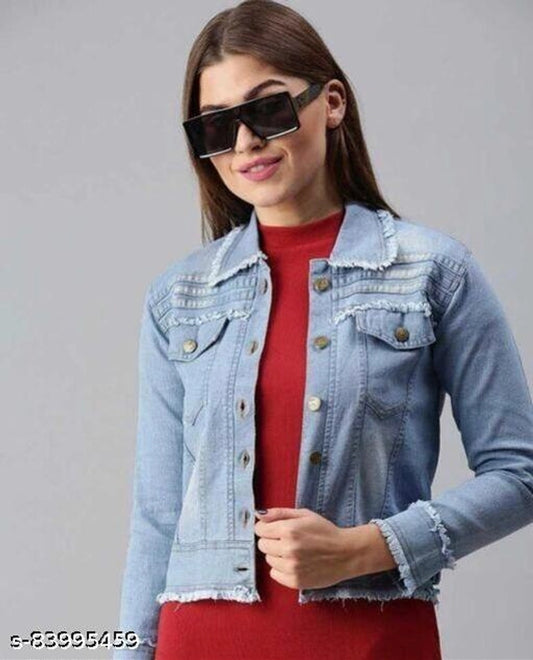 Denim Jacket for Women (Blue, S)