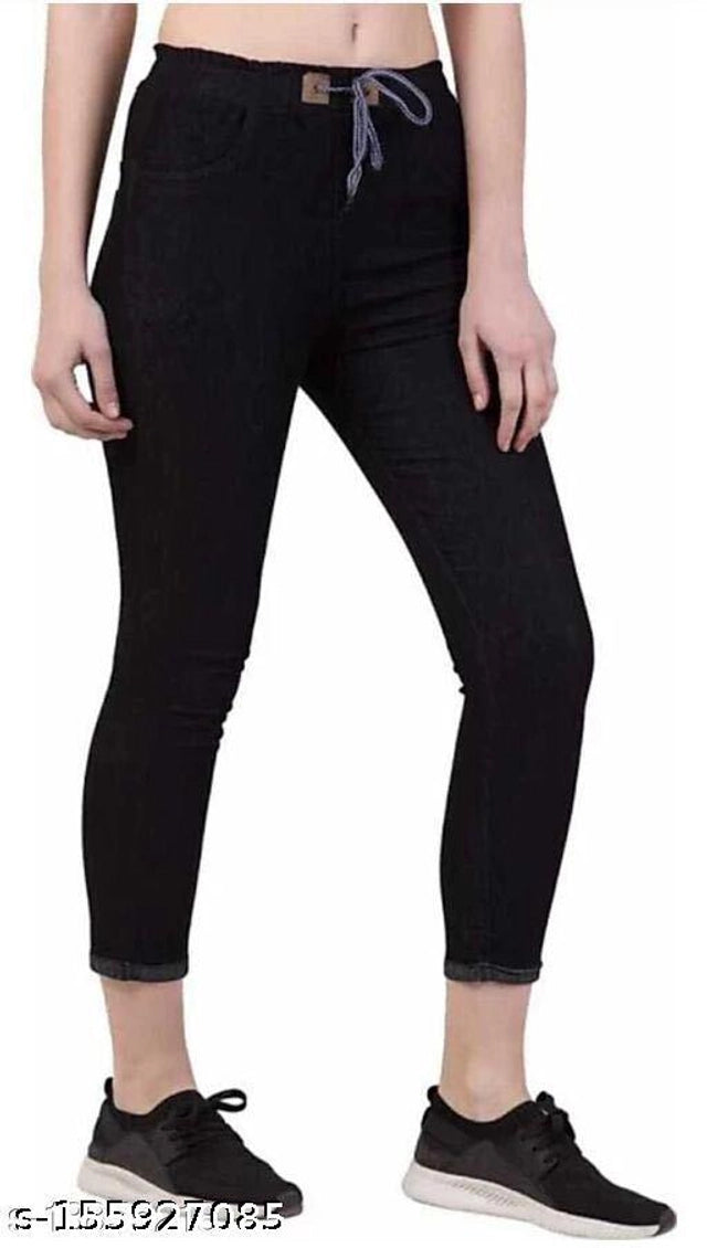 Denim Jeans for Women (Black, 28)