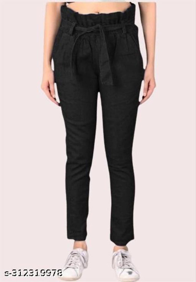 Denim Trouser for Women (Black, 28)