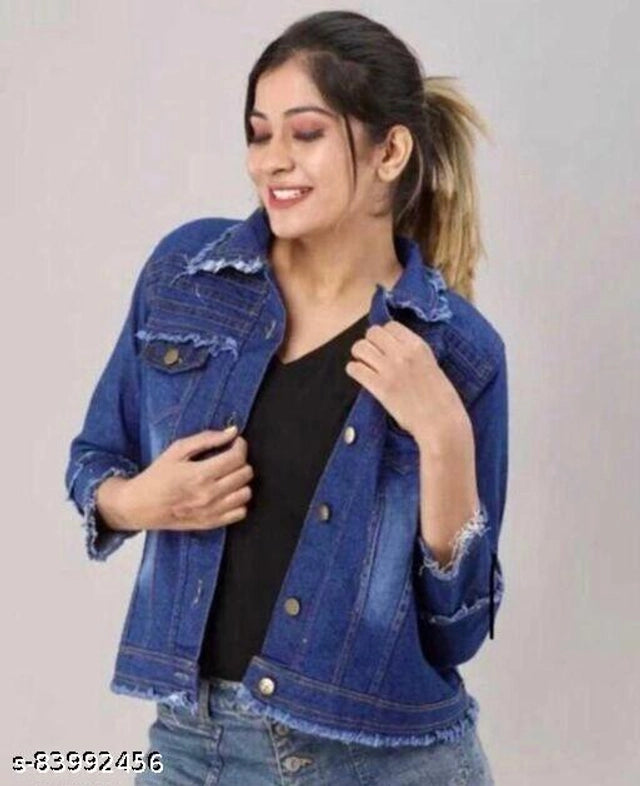 Denim Jacket for Women (Blue, S)