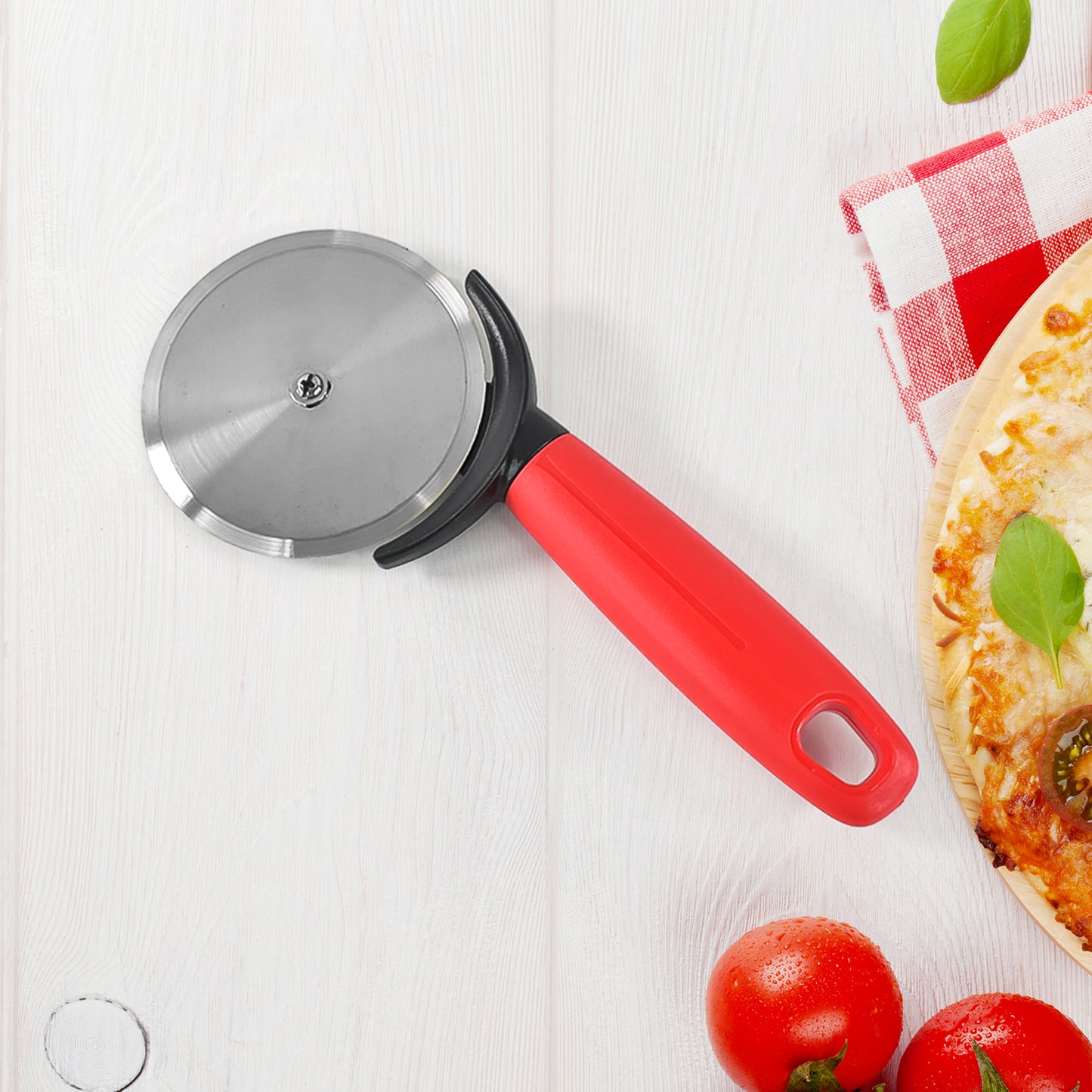 Apex Premium Stainless Steel Pizza Cutter (1 Pc  Mix Color)