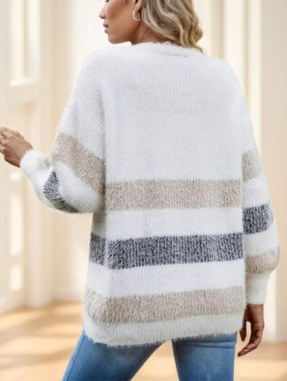 Women's French Stripe Cardigan