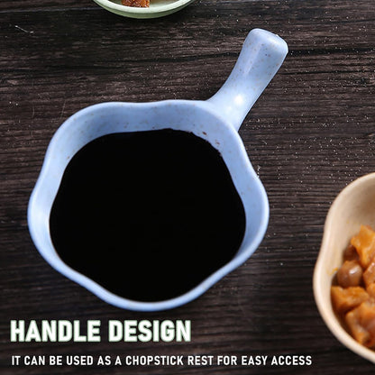 Mini Flower-shaped Sauce Dish With Handle