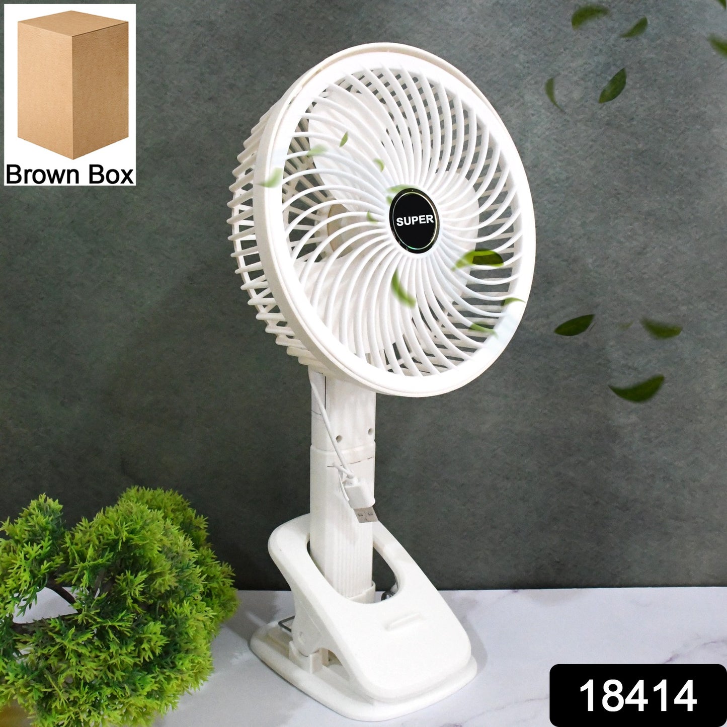 Multifunctional Usb Desk Fan Clipped Fan (1 Pc  With Brown Box)