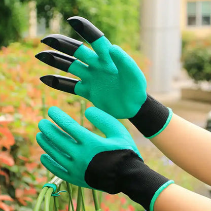 0719 Heavy Duty Garden Farming Gloves- Abc Plastic Washable With Hand Fingertips  Abs Claws For Digging  Planting Gardening Tool For Home Pots Agriculture Industrial Farming Work Men  Women (1 Pair)