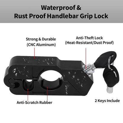 7523 Motorcycle Grip Lock Universal Motorcycle Handlebar Throttle Grip Security Lock