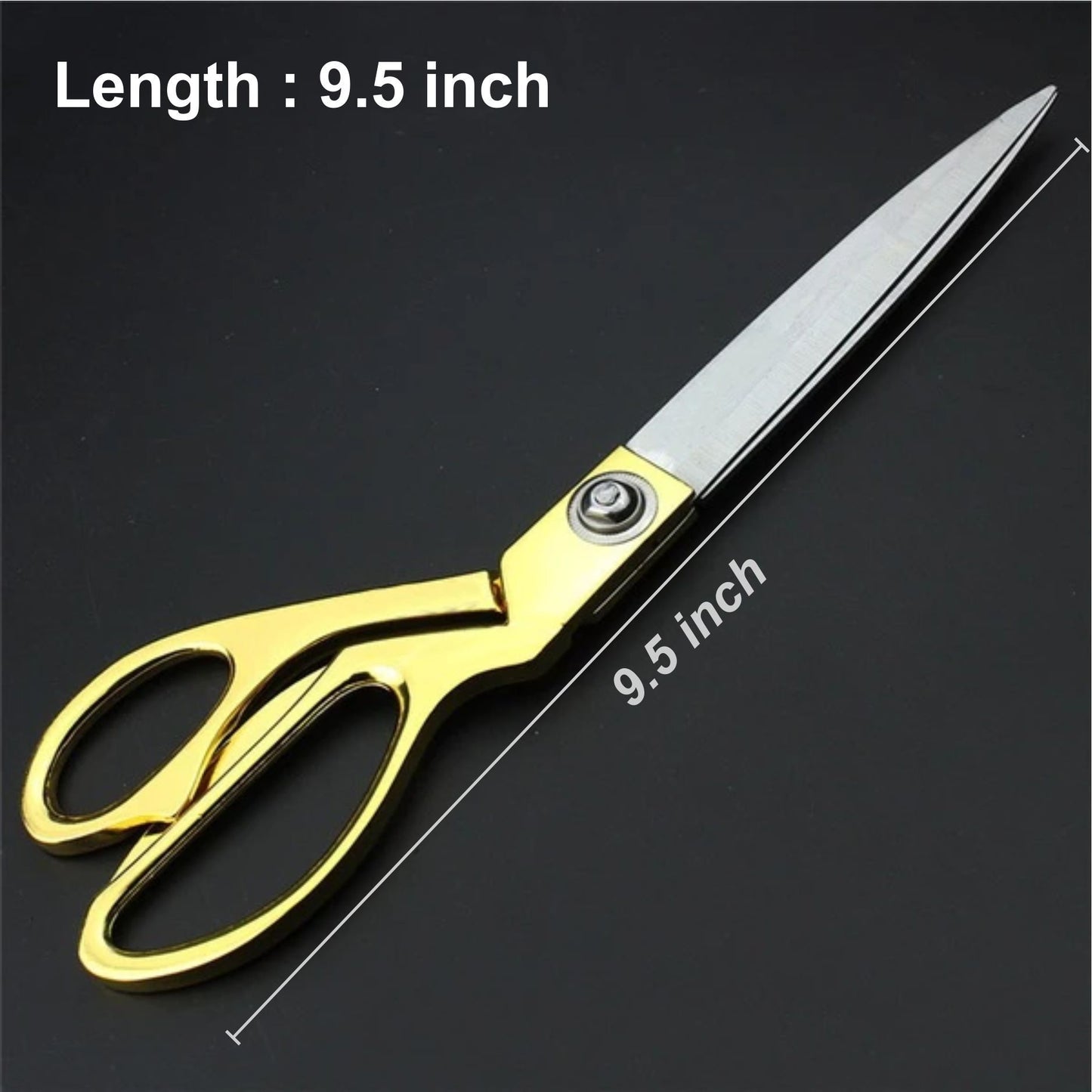 1547 Stainless Steel Tailoring Scissor Sharp Cloth Cutting For Professionals (9.5inch) (Golden)