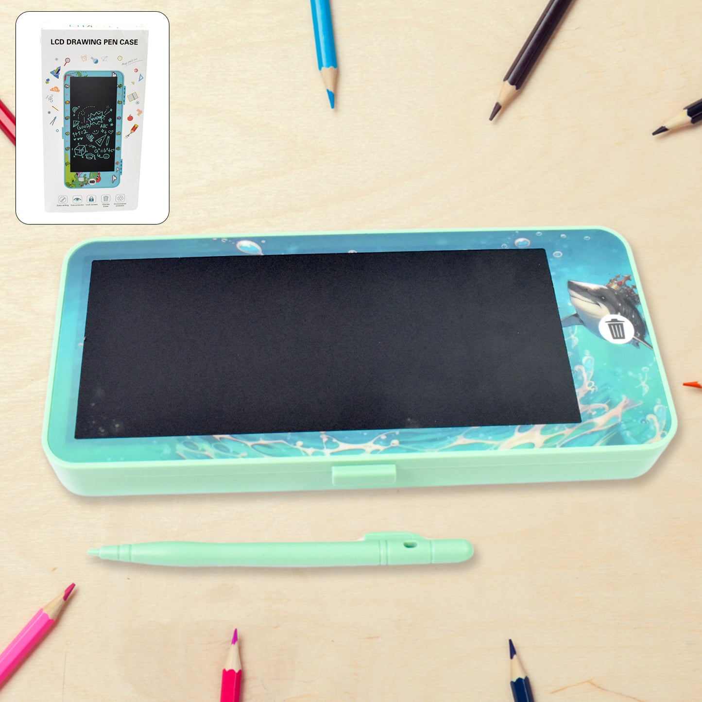 Lcd Drawing Pen Case Blue Colour (1 Pc)