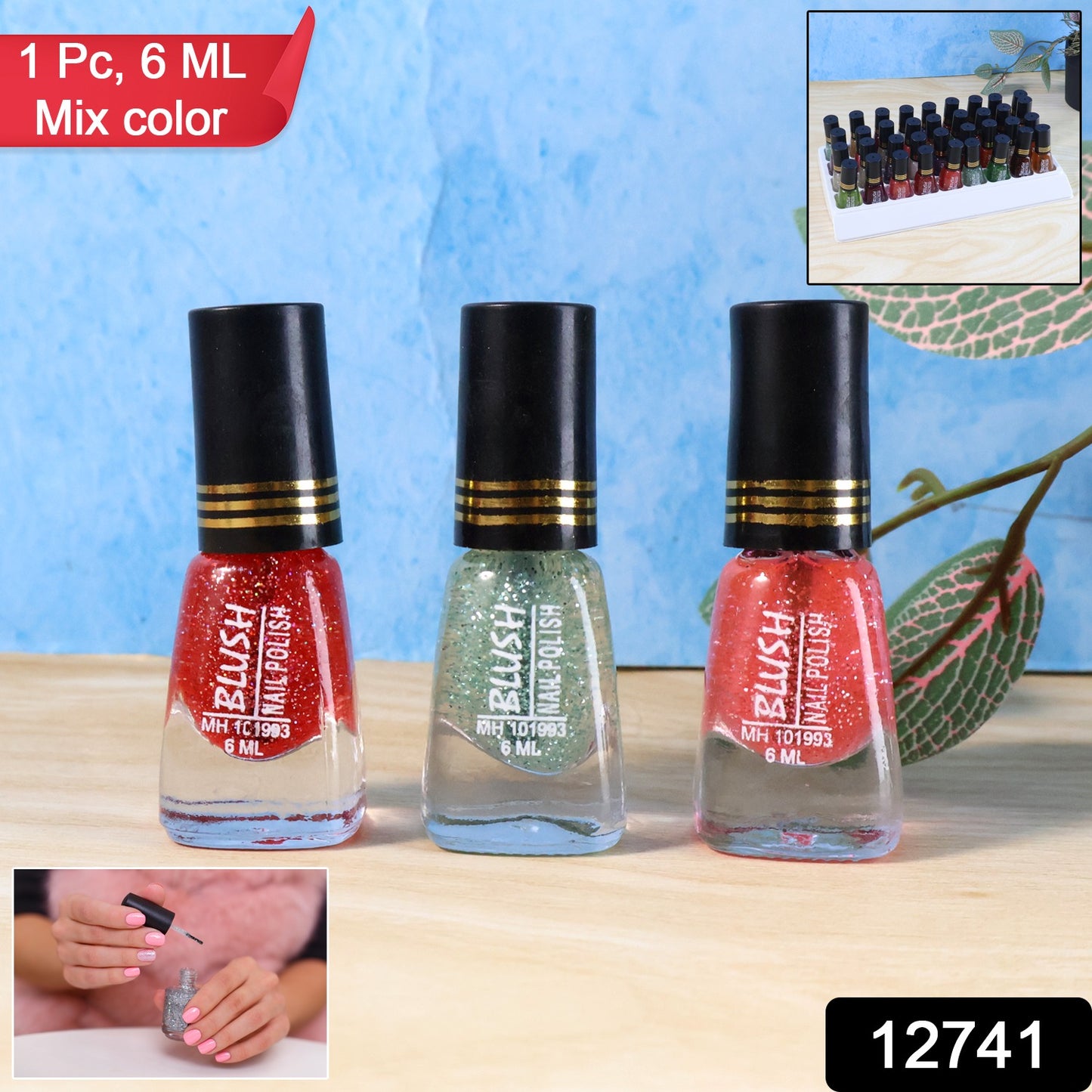 Blush Jari Mini Nail Polish (Mix Color  6 Ml  1 Pc)
