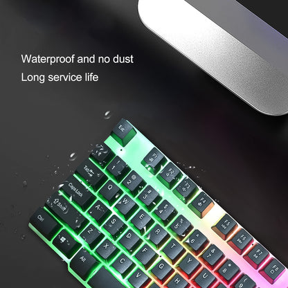 104 Key Colorful Lighting Keyboard Mouse Set (2 Pc Set)