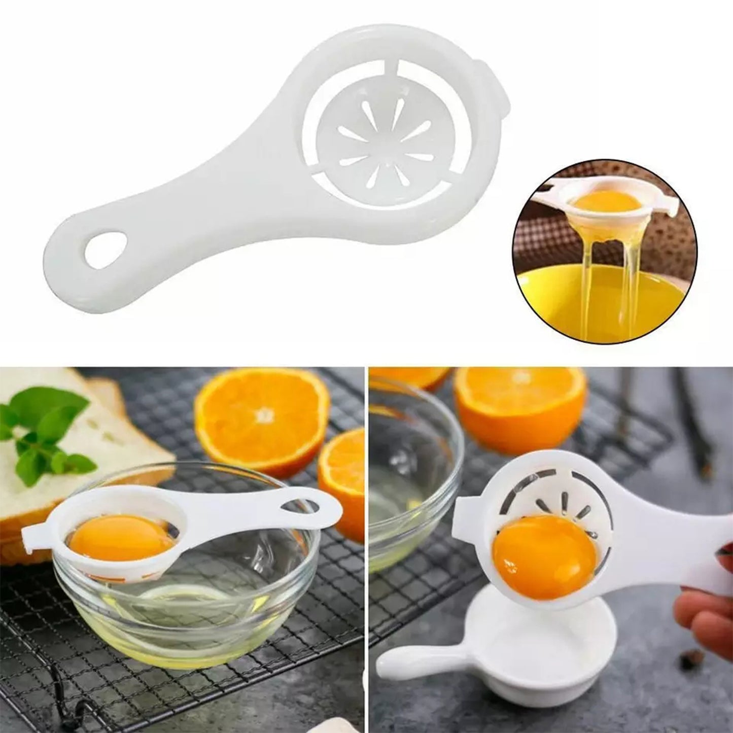 2885 Egg Yolk Separator Egg White Yolk Filter Separator Egg Strainer Spoon Filter Egg Divider