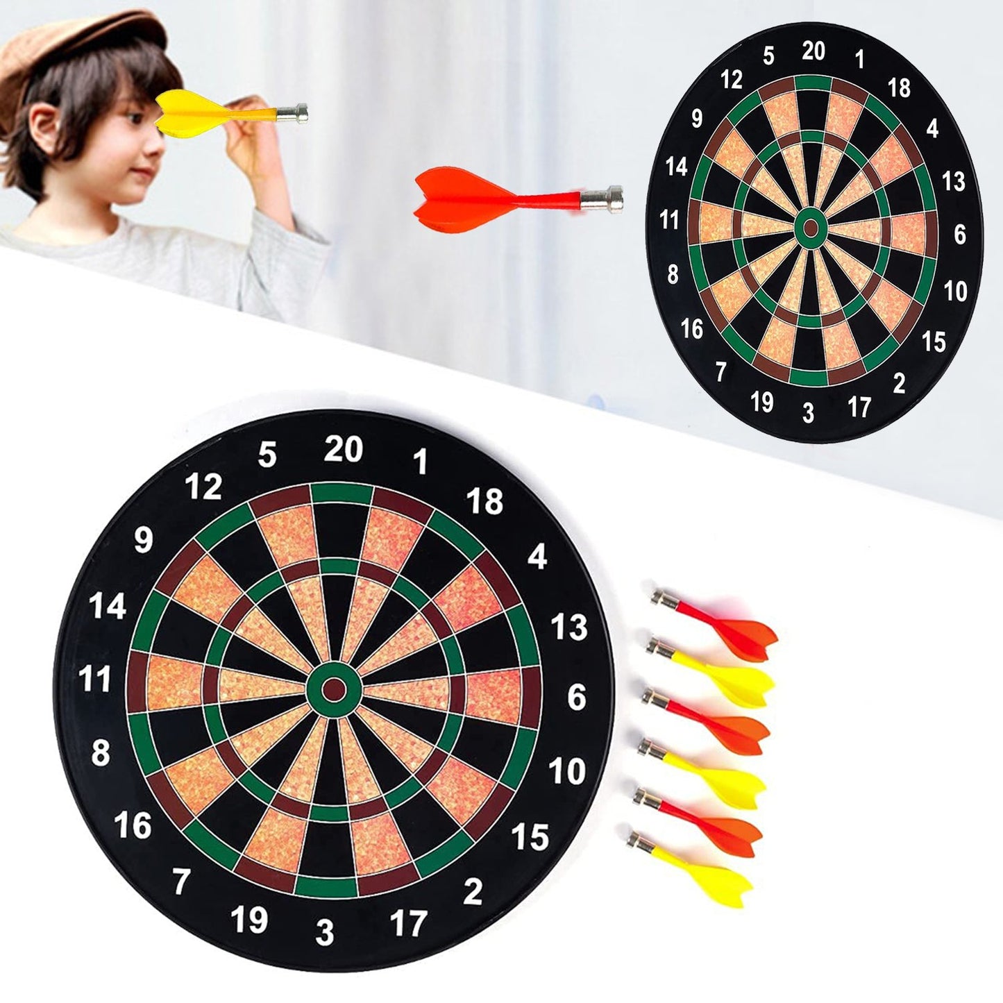 4662 Portable Magnetic Score Dart Board Set