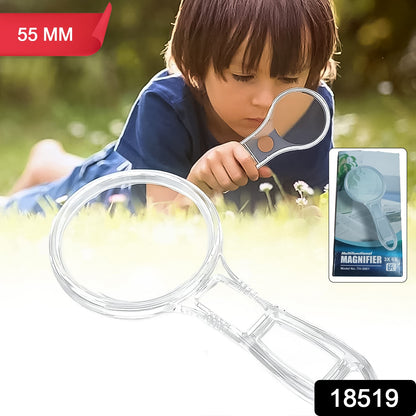 Handheld Plastic Magnifying Glasses (1 Pc  55 Mm)