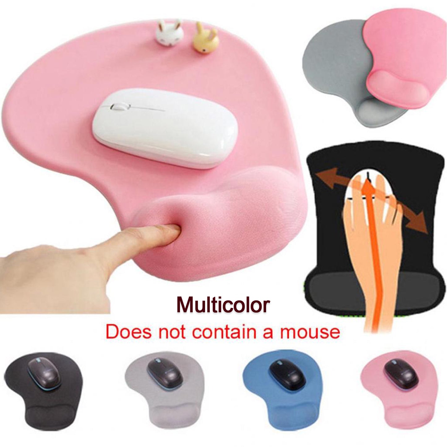 6176 Comfortable Silicone Mouse Pad With Jel Mouse Pad For All Type Multiuse Mouse Pad