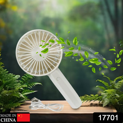 17701 Mini Handheld Fan Portable Rechargeable Mini Fan Easy To Carry For Home Office Travel And Outdoor Use (Battery Not Included)