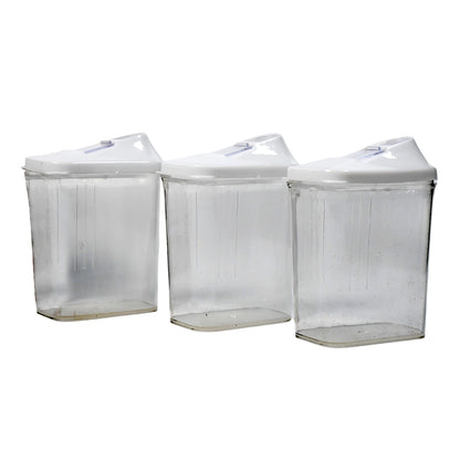 2782 Kitchen Storage Jars  Container Set 3pc  Transparent Jar Set For Home  Kitchen Use