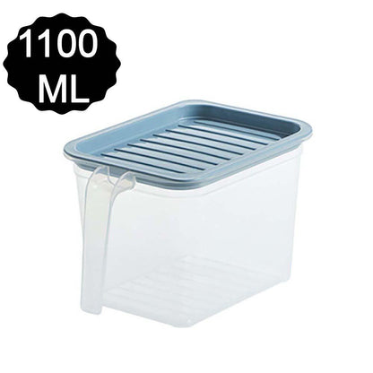 2454 Air Tight Unbreakable Big Size 1100 Ml Square Shape Kitchen Storage Container (Set Of 6)