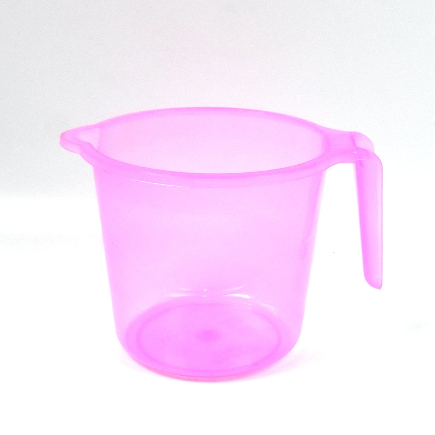 Plastic Round Transparent Bath Water Mug (1 Pc  1200 Ml  Mix Color)