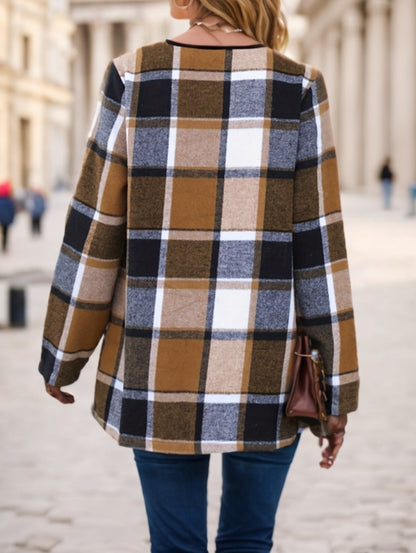 Women'S Plaid Trench Coat