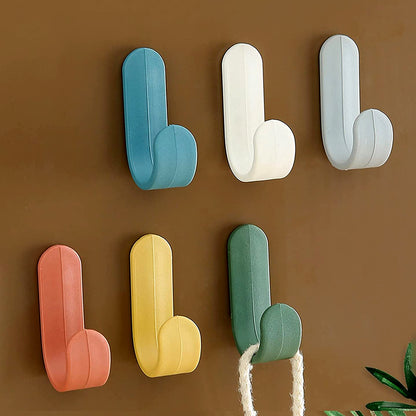 4351 Self Adhesive Wall Hooks Waterproof Adhesive Sticky Round Hooks  Hanging Capacity 1 Kg Max  Multipurpose Home Storage (20 Pcs Set)