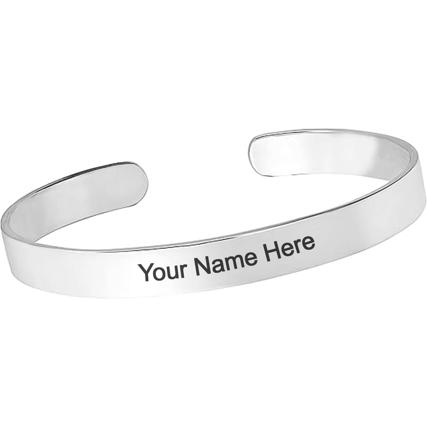 Customized  Personalized Stylish Kada Bracelet (1 Pc  Silver)