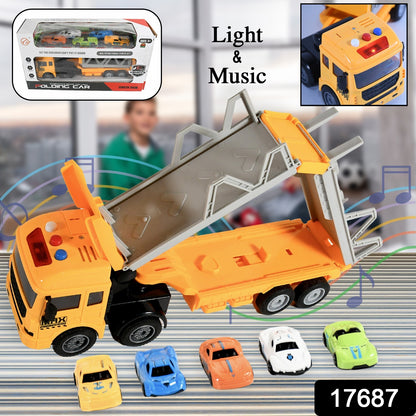 17687 Realistic Long-haul Toy Vehicle Transport Playset With Lights And Sound