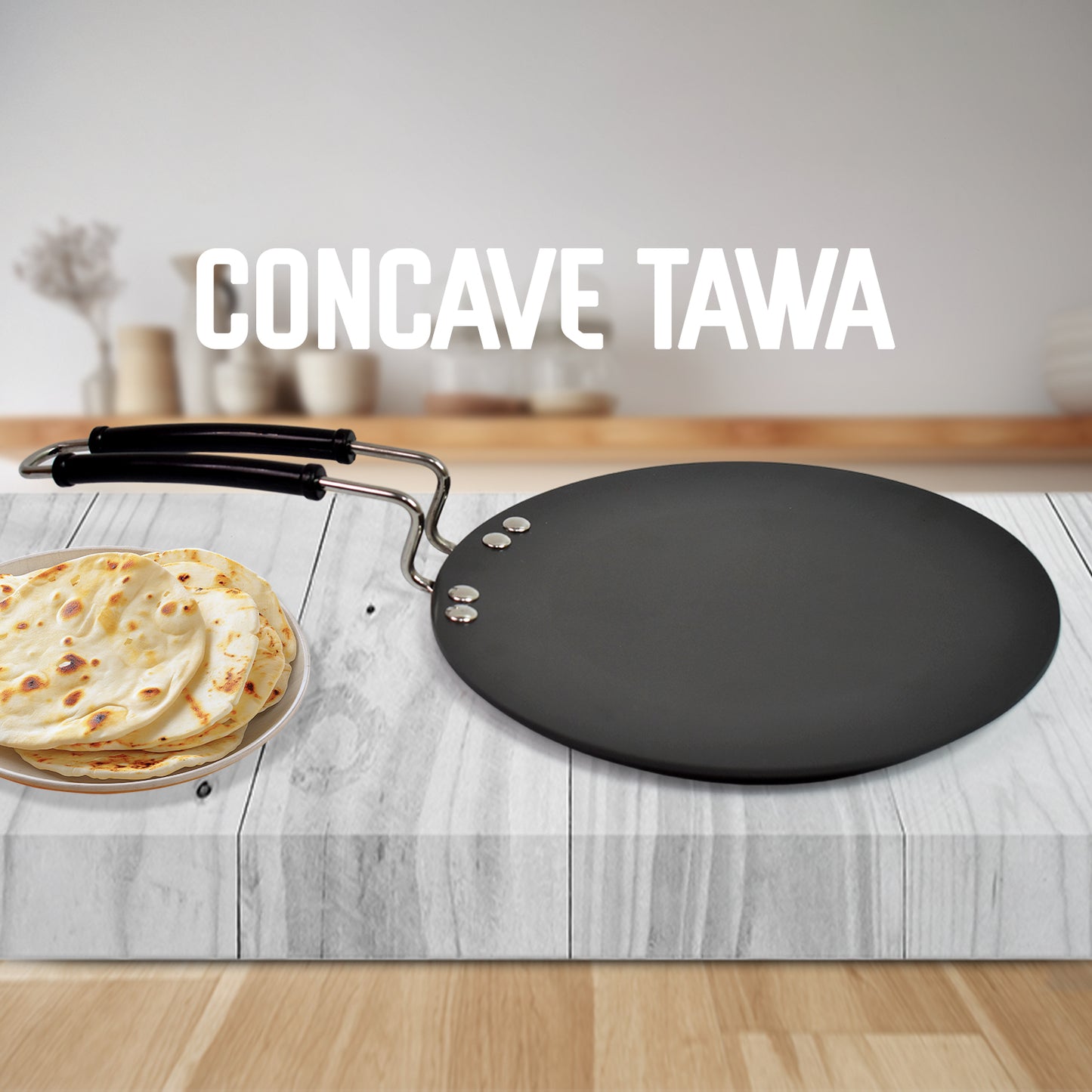 Multi Purpose Aluminium Rays Roti Tawa (9 Inch)