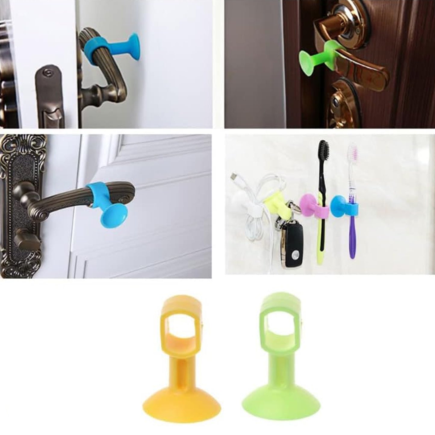 Self-sucking Silicone Door Stopper (2 Pcs Set)