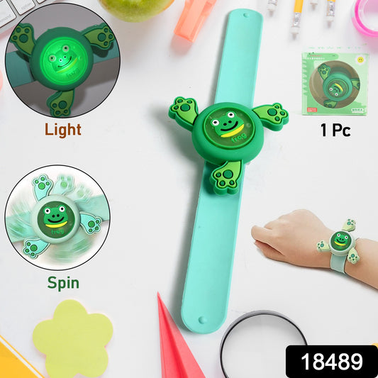 Led Light  Spinning Slap Kids Cartoon Bracelet Wrist Band (1 Pc)