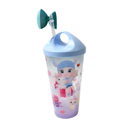 Unicorn Water Bottle With Straw  Lid For Kids (Without Light)