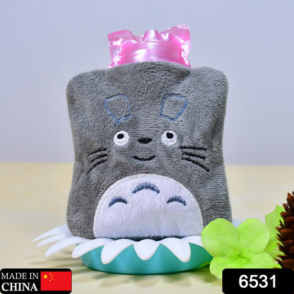 6531 Totoro Cartoon Hot Water Bag Small Hot Water Bag With Cover For Pain Relief Neck Shoulder Pain And Hand Feet Warmer Menstrual Cramps.