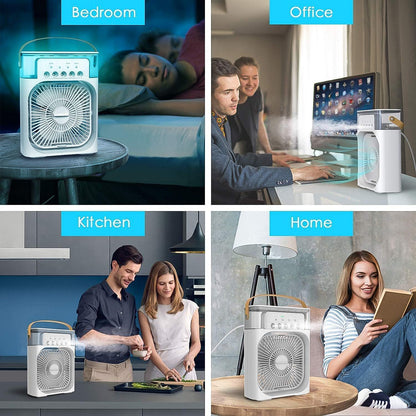 Portable Air Conditioner Fan 7 Color Changing Light (Big  1 Pc)