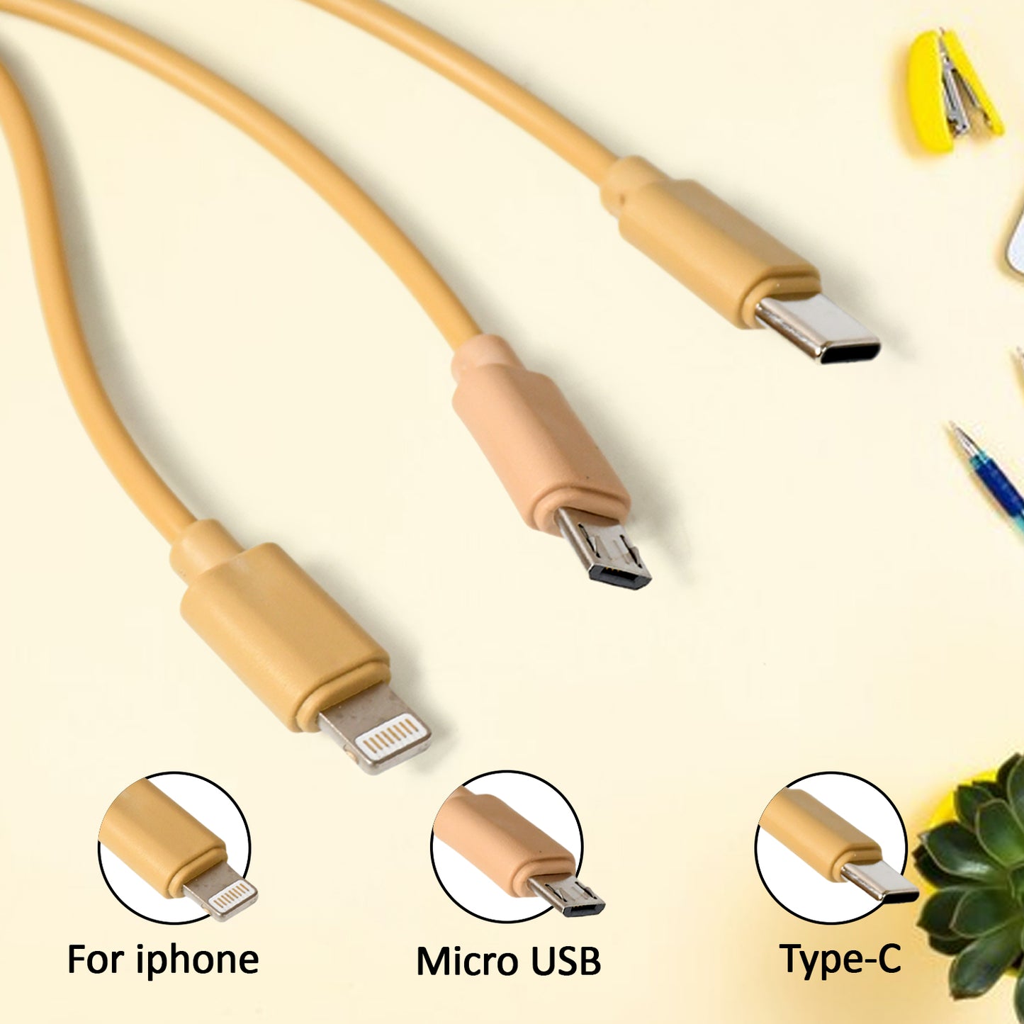 12835 Retractable Charger Charging Cable Micro Usb Cable 3 In 1 Multi Charging Cable Compatible With Phone  Type C  Micro Android Usb And Other Mobile Devices (1 Pc)