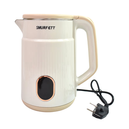 Double Wall Stainless Steel Electric Cordless Tea Kettle (1500w  2.3 Ltr.)