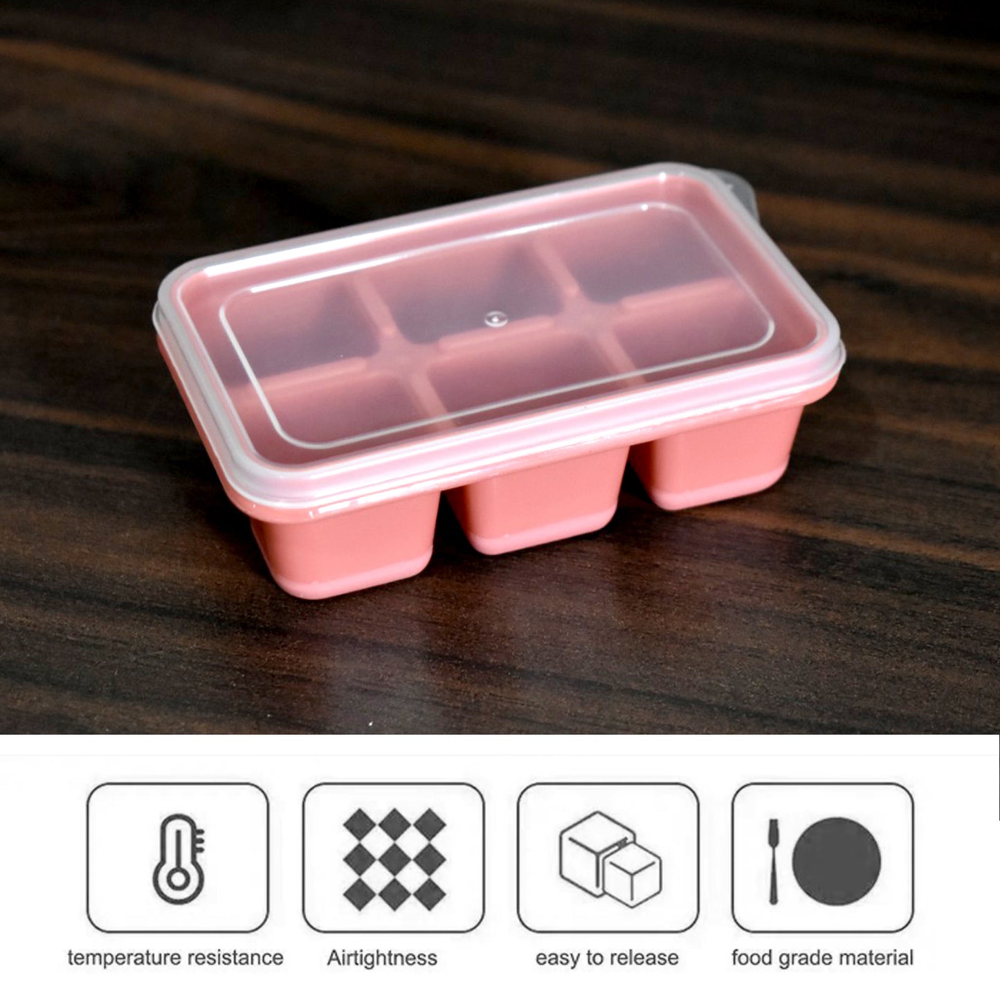 4750 6 Cavity Silicone Ice Tray Used In All Kinds Of Places Like Household Kitchens For Making Ice From Water And Various Things And All.