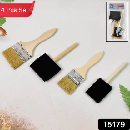 Paint Brush For Wall Painting  Foam Brush Painting Sponge Tool (4 Pcs Set)