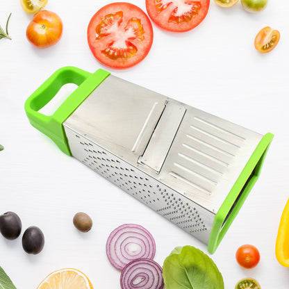 5585 Miracle 5 In 1 Multifunctional Stainless Steel 5in1 Cheese Grater With Handle Stainless Steel Material Food Grater For Carrot Cheese Panner Lemon Or Orange Peel And Other Vegetable  Fruit