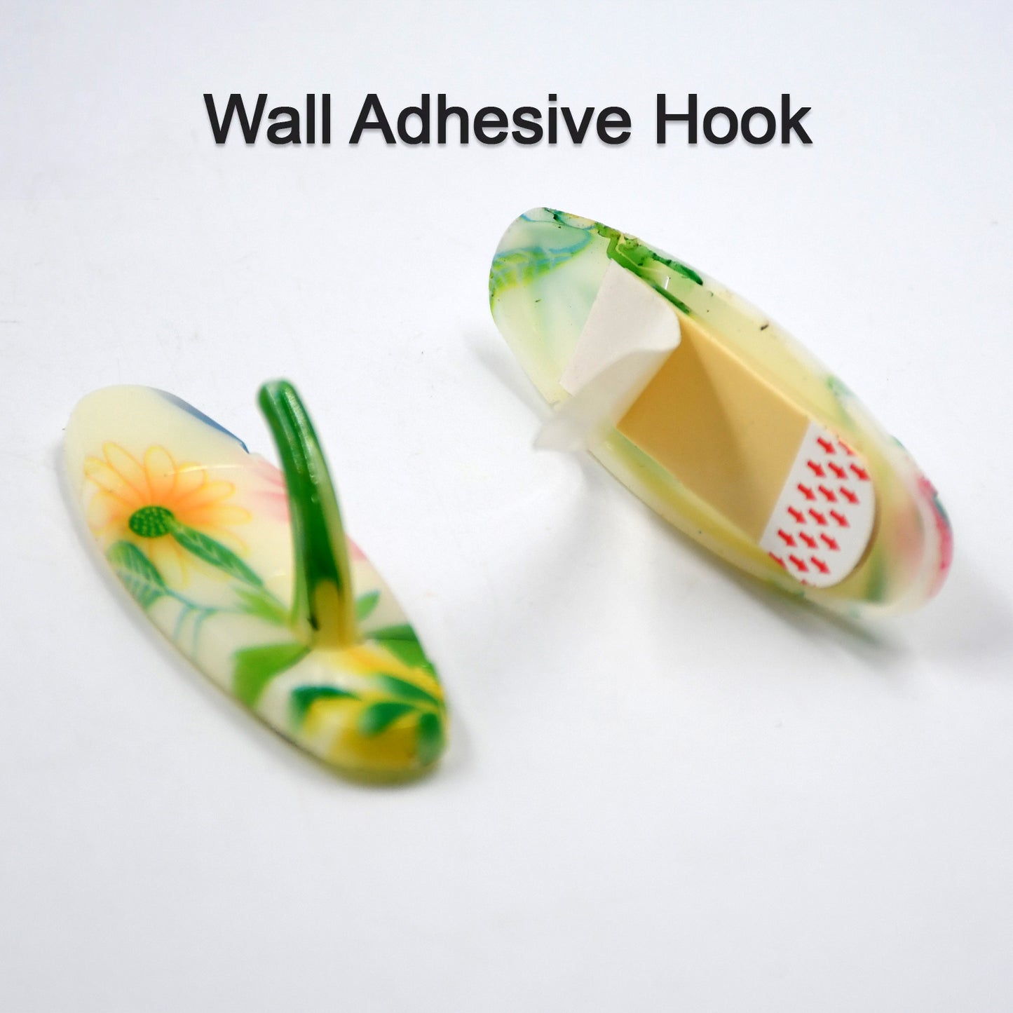 4588 Free Adhesive Wall Hook Plastic Sticky Hooks For Hanging Heavy Duty Wall Hangers Without Nail For Bathroom  Kitchen Storage Organization (2pc)