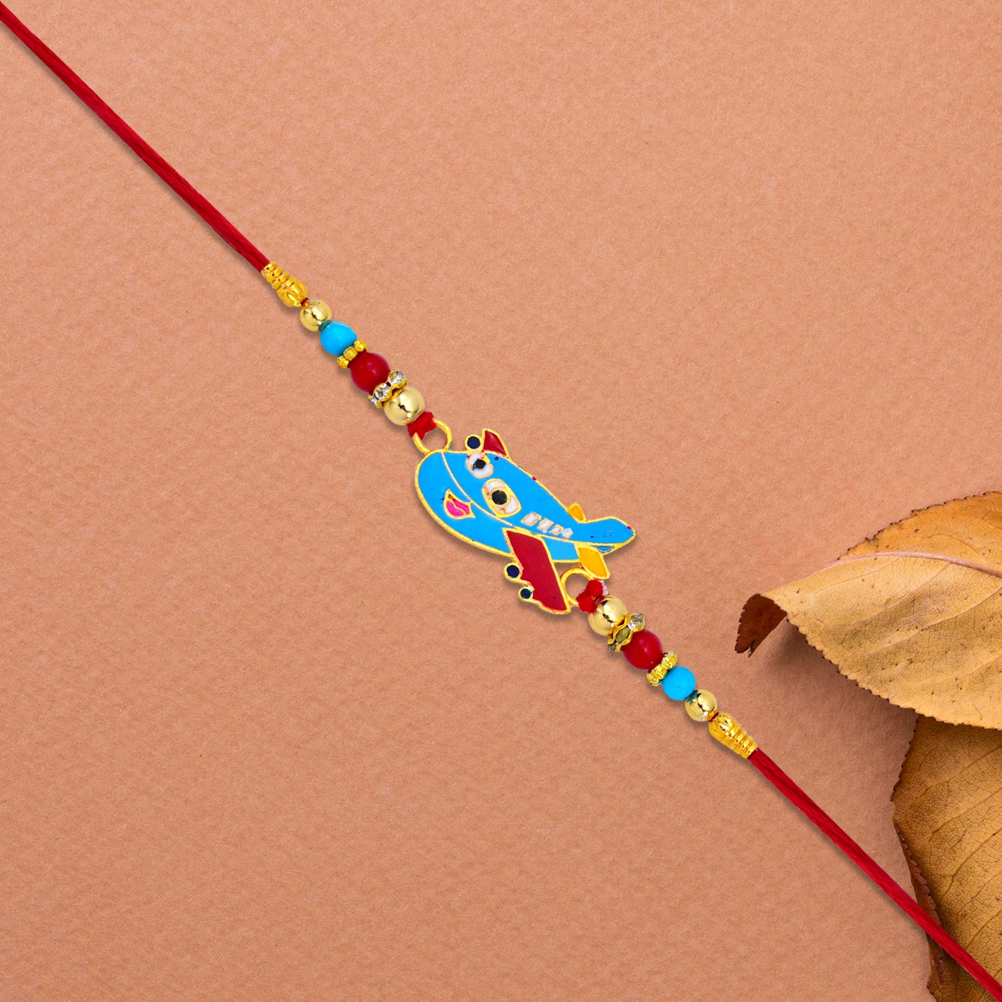 Kids Rakhi With Cartoon Airplane Design