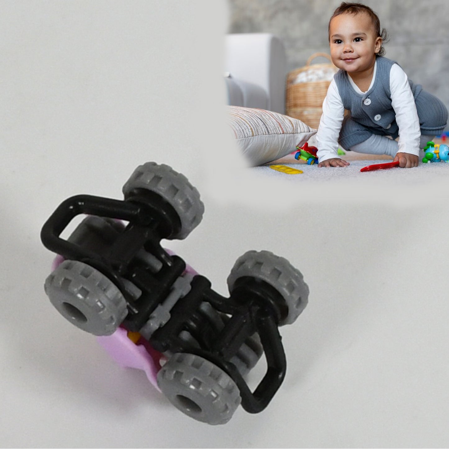 1946 Mini Monster Trucks Friction Powered Cars For Kids Big Plastic Tires Baby Boys Super Cars Blaze Truck For Kids Gifts Toys