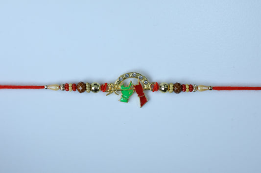 Krishna Basoori Design Rakhi