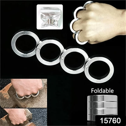 Portable 4 Finger Ring Unique Rotating Folding Ring (1 Set)