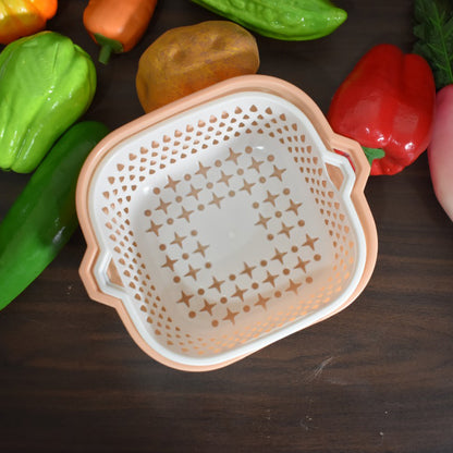 2785 2 In 1 Basket Strainer To Rinse Various Types Of Items Like Fruits Vegetables Etc.