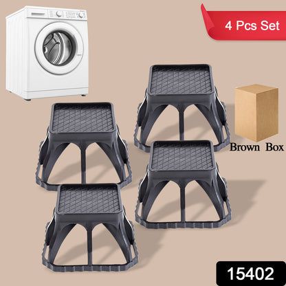 Multi-purpose Plastic Washing Machine Stand (4 Pcs Set)